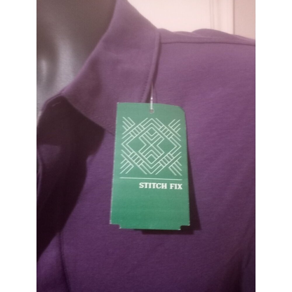 New 01. Algo Polo Shirt Mens Size XL Golf Purple Pima Cotton Short Sleeve - Picture 5 of 11